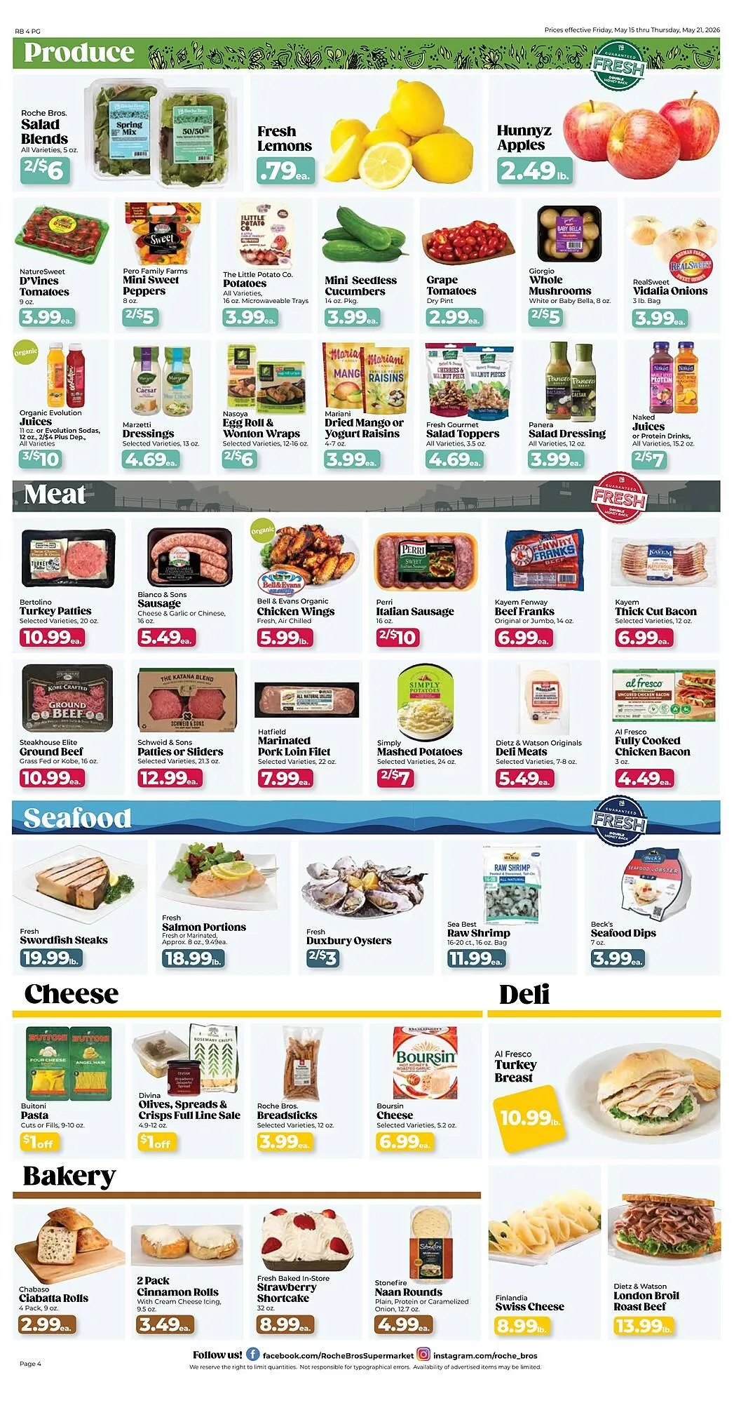 Weekly ad Roche Bros weekly ad from May 15 to May 21 2026 - Page 4