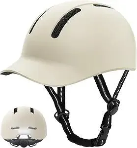 Shinmax Adult Bike Helmet for Men & Women - Lightweight Adjustable Baseball Cap Style Cycling Helmet with Reflective Strip, Perfect for Urban Commuter & Road Biking