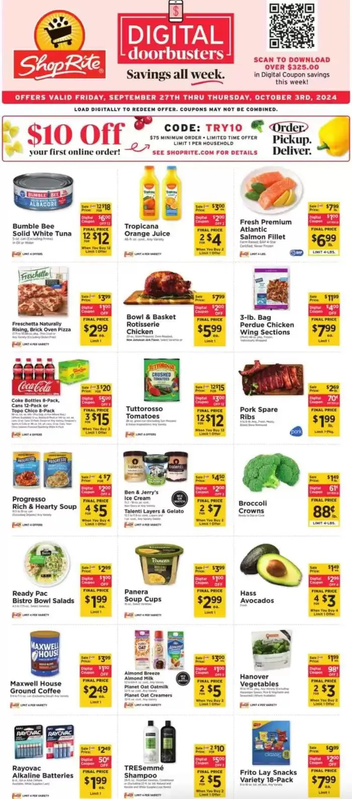 Weekly ad Weekly Ads ShopRite from September 27 to October 3 2024 - Page 1