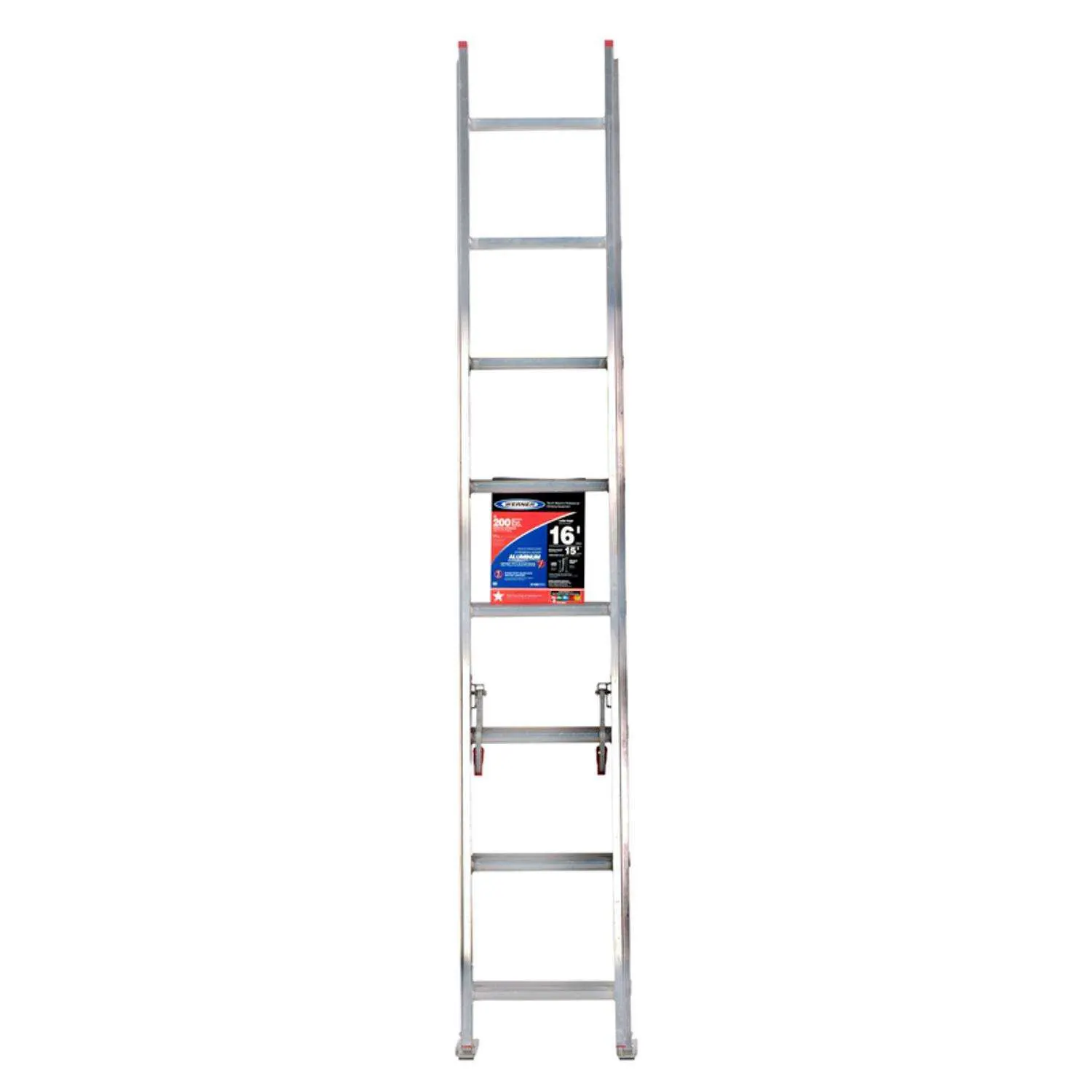 Werner 16 ft. H Aluminum Telescoping Extension Ladder Type III 200 lb. capacity 8-16 ft.
