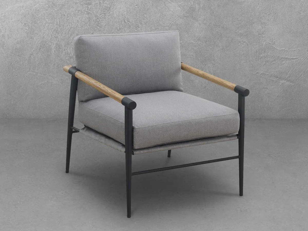 Parker Stain-Resistant Fabric Armchair - Gray