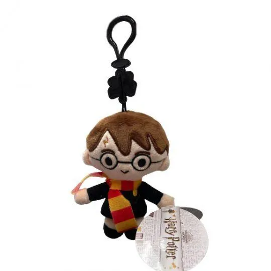 Harry Potter Plush Keychain - HARRY (Black Coat) (3 inch - Plastic Key Clip)