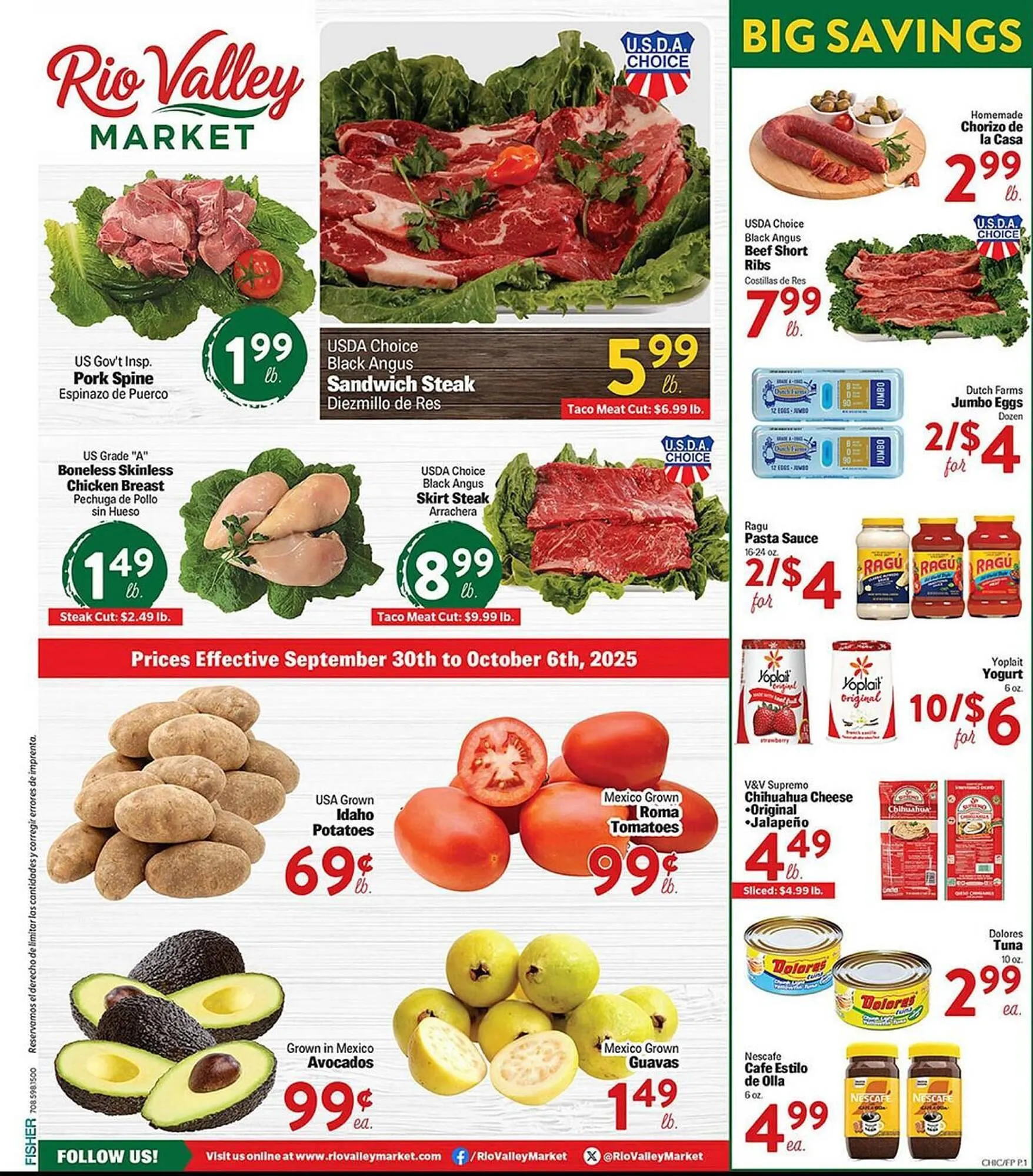 Weekly ad Rio Valley Market weekly ad from September 30 to October 6 2025 - Page 1