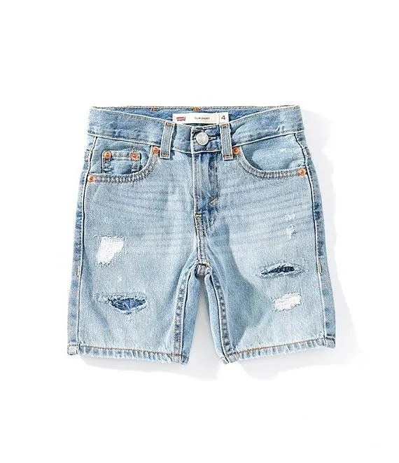 Levi's® Little Boys Distressed Slim Fit Denim Shorts