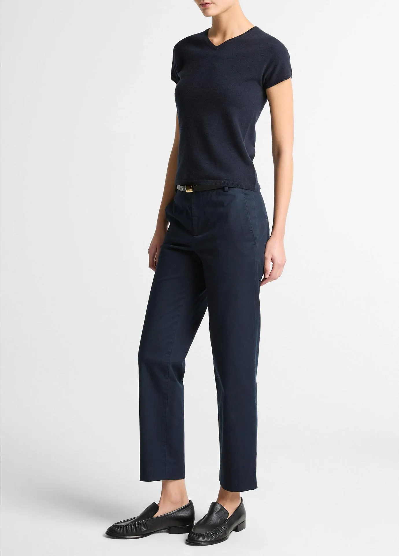 Avery Mid-Rise Italian Stretch-Cotton Chino Pant