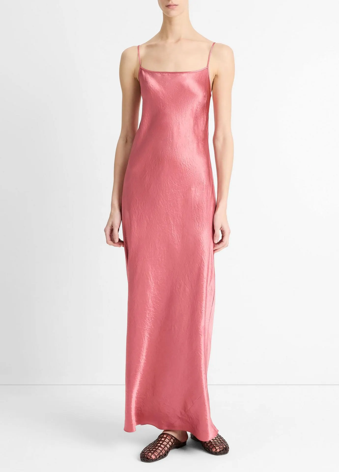 Satin Bias Maxi Slip Dress