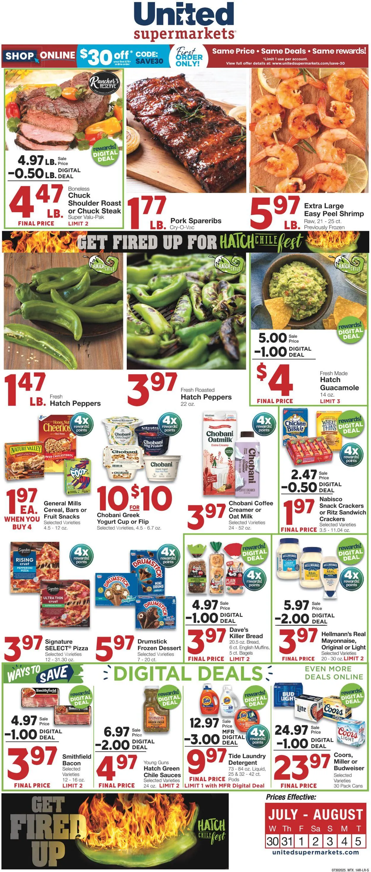 Weekly ad United Supermarkets Current weekly ad from July 29 to August 5 2025 - Page 1