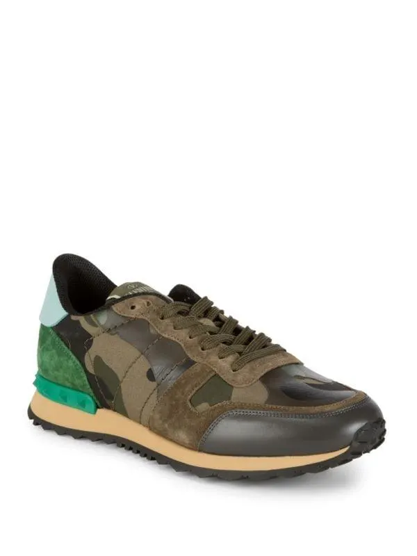 Camouflage Leather Sneakers