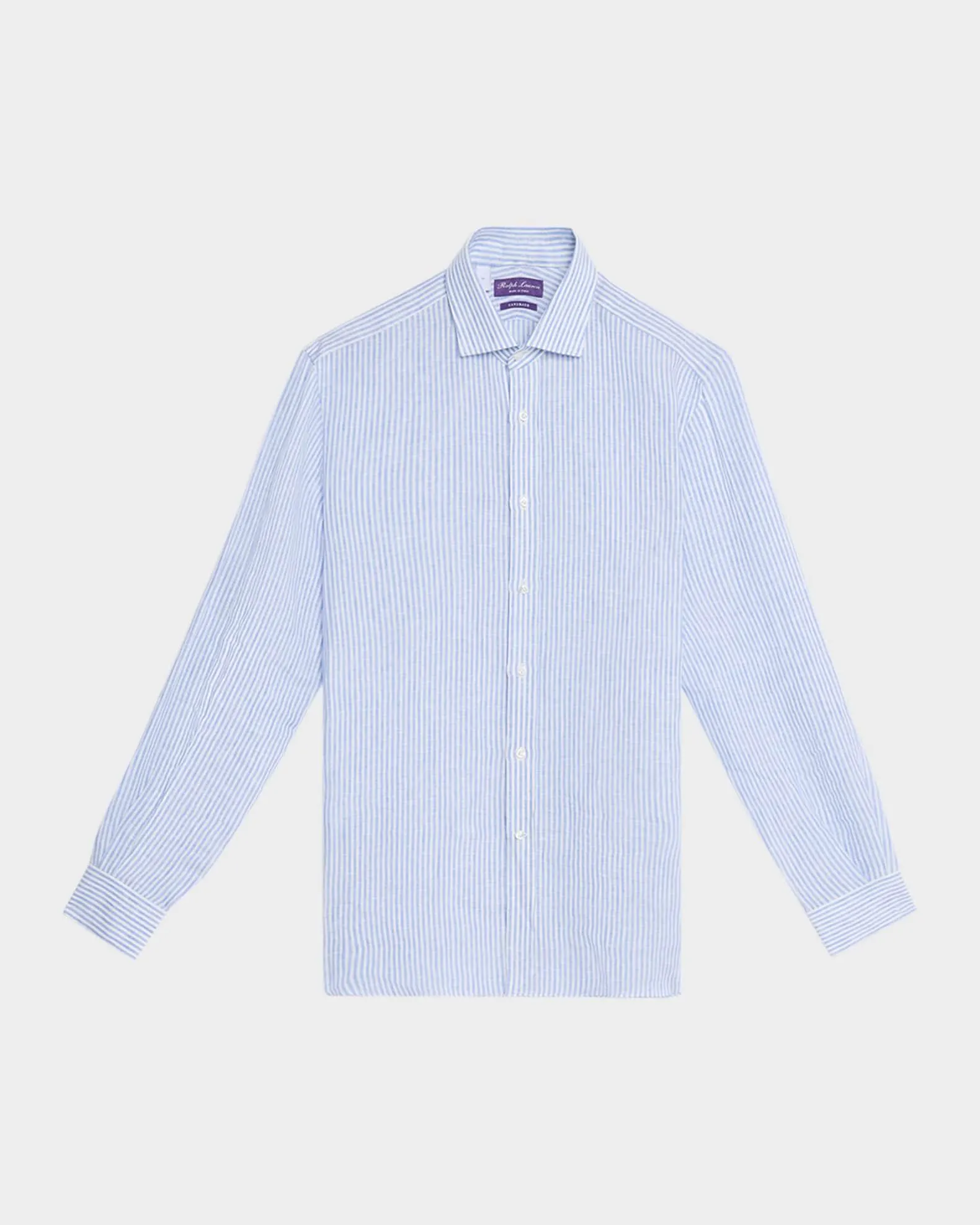 Men's Handmade Striped Linen Sport Shirt