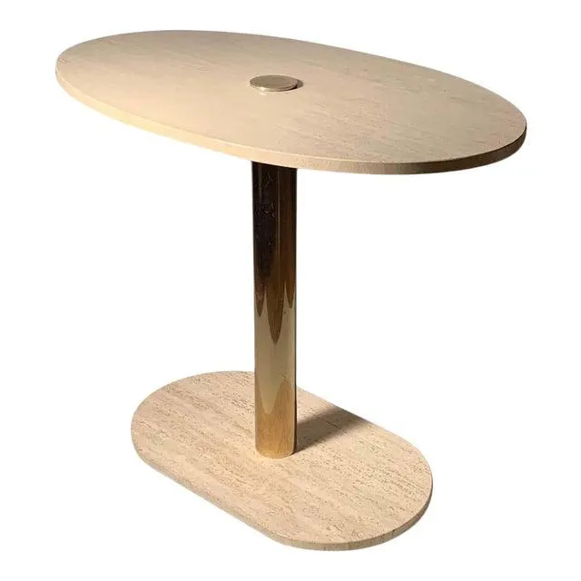 Pace Collection Oval Marble Console Table