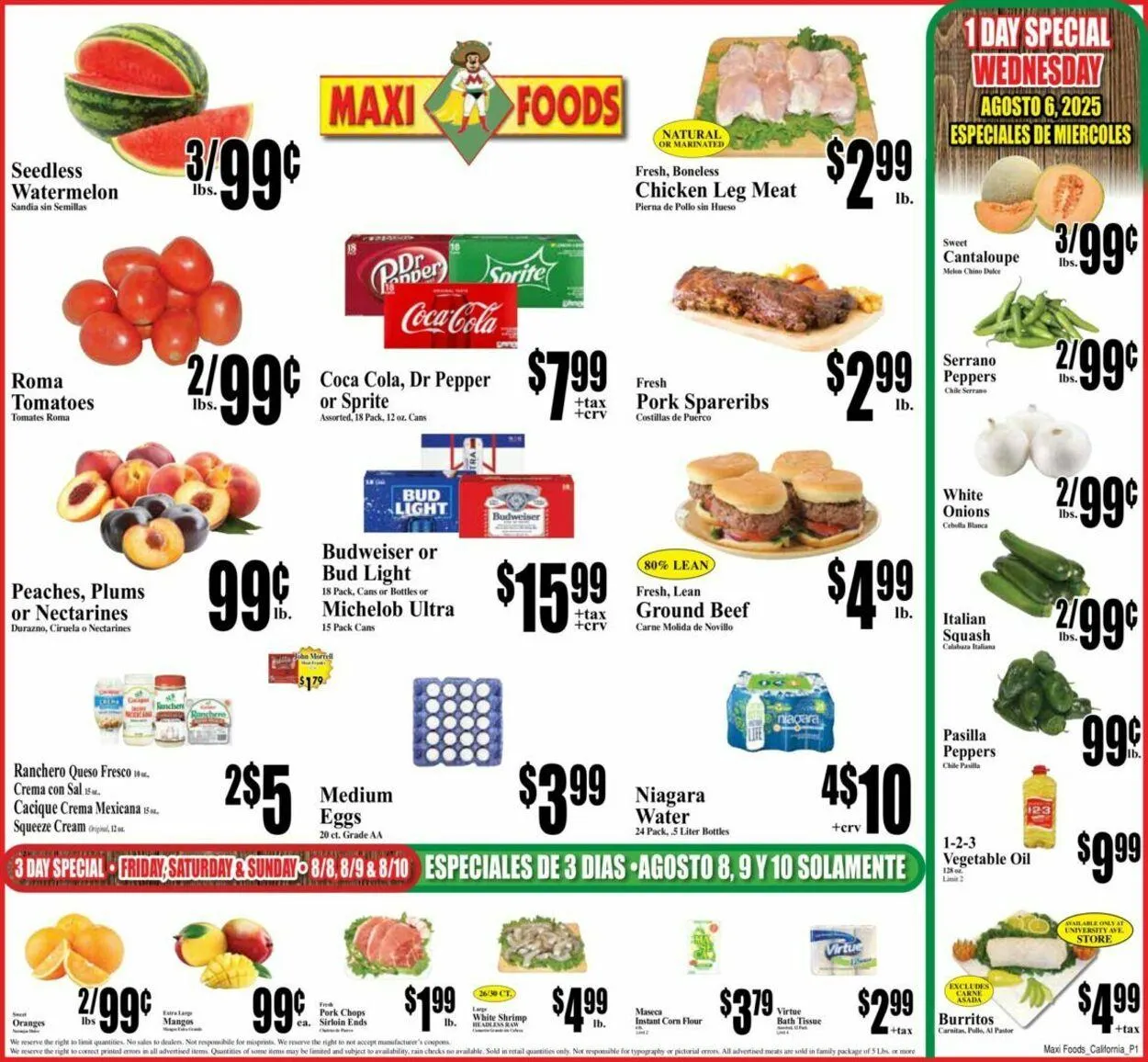 Weekly ad Maxi Foods Current weekly ad from August 6 to August 12 2025 - Page 1