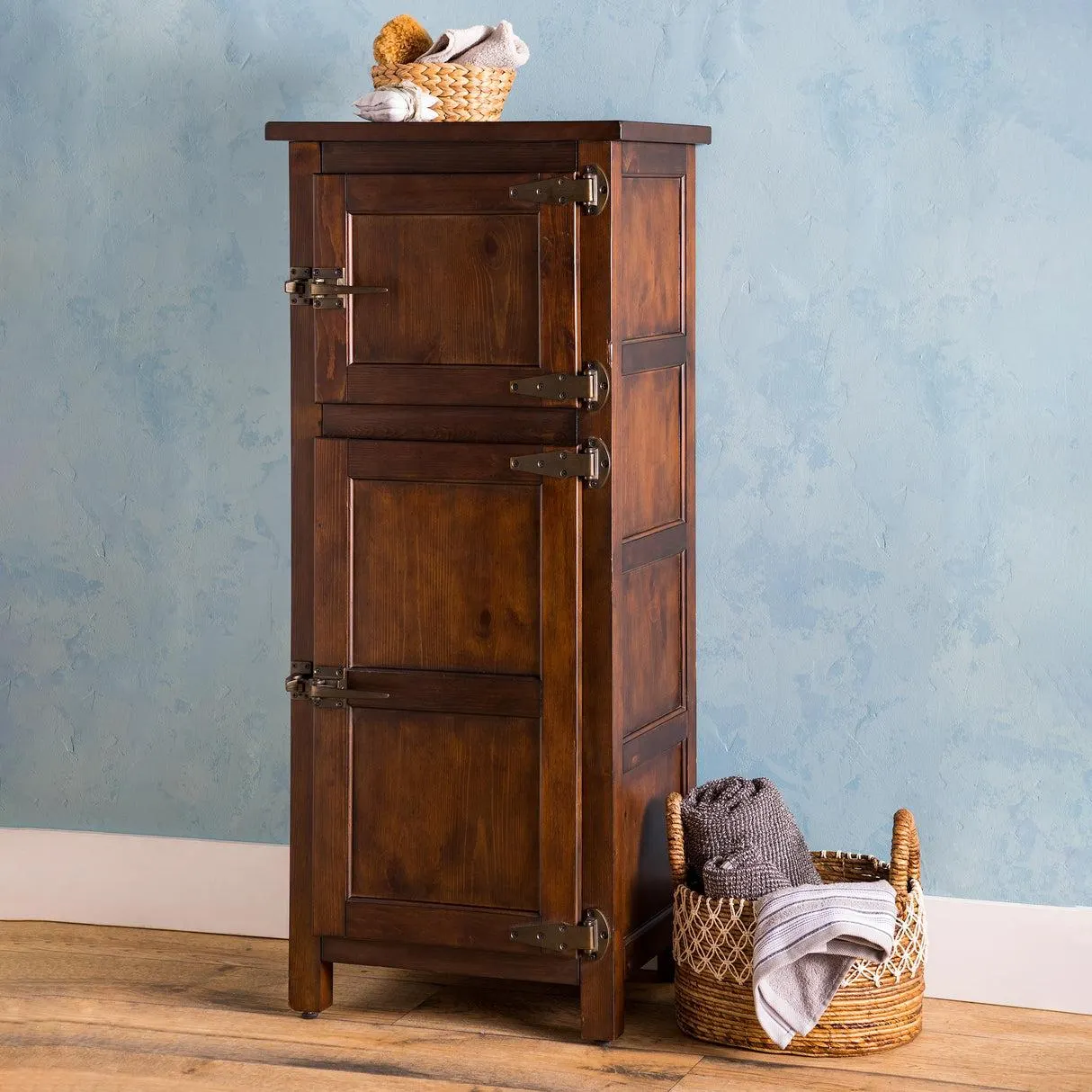 Portland Ice Box Wood Jelly Cabinet with Replica Hardware