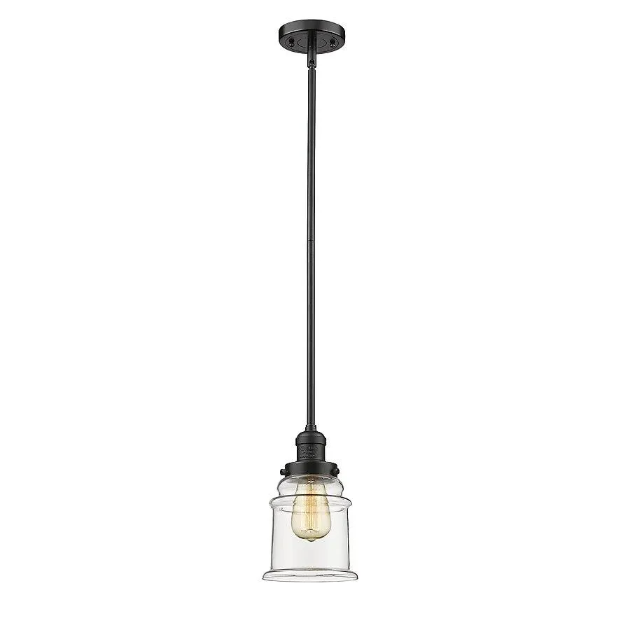 Innovations Lighting Canton Oil Rubbed Bronze Modern/contemporary Clear glass Bell Medium Hanging Pendant light