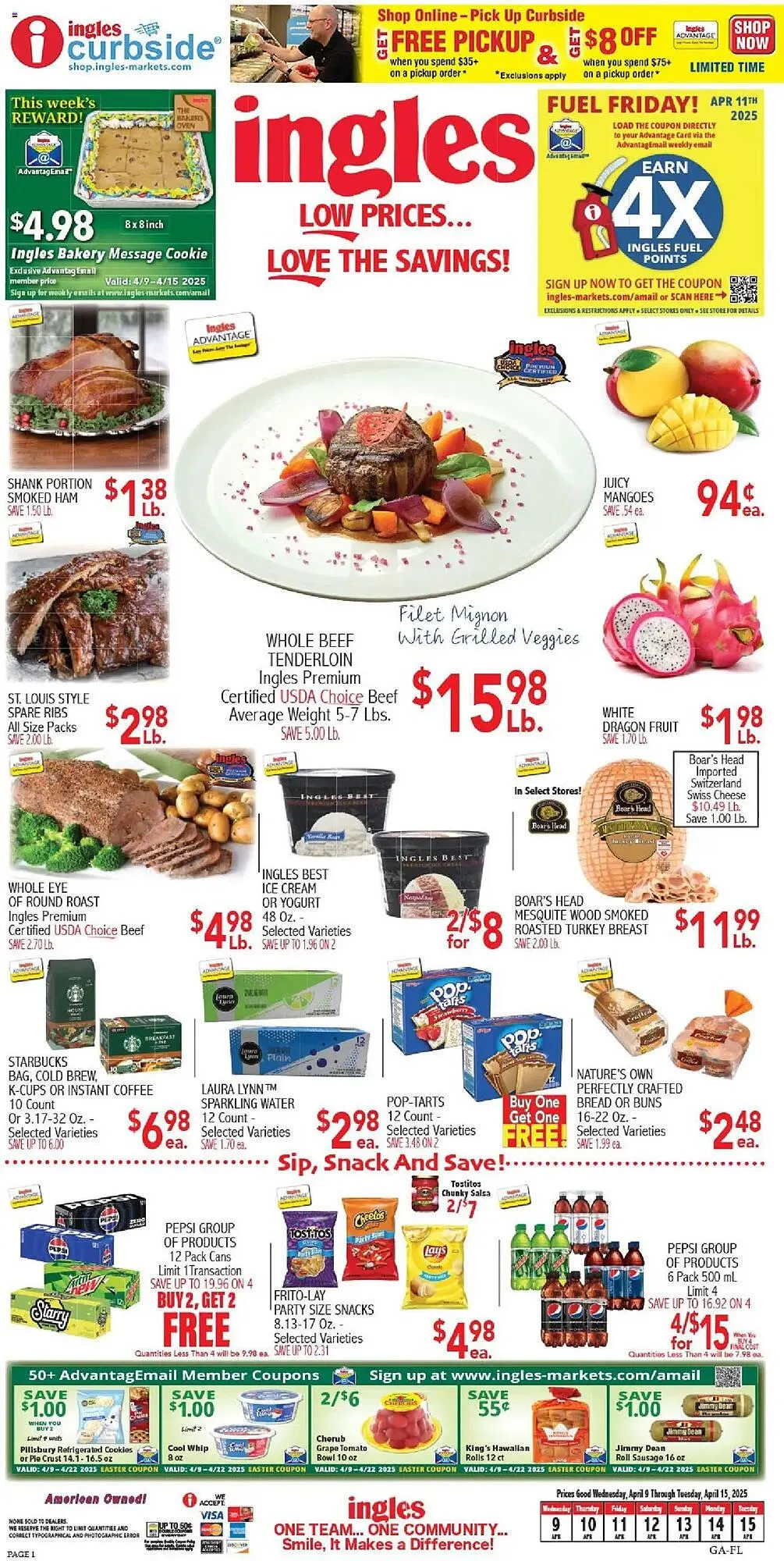 Weekly ad Ingles Markets Weekly Ad from April 9 to April 15 2025 - Page 1