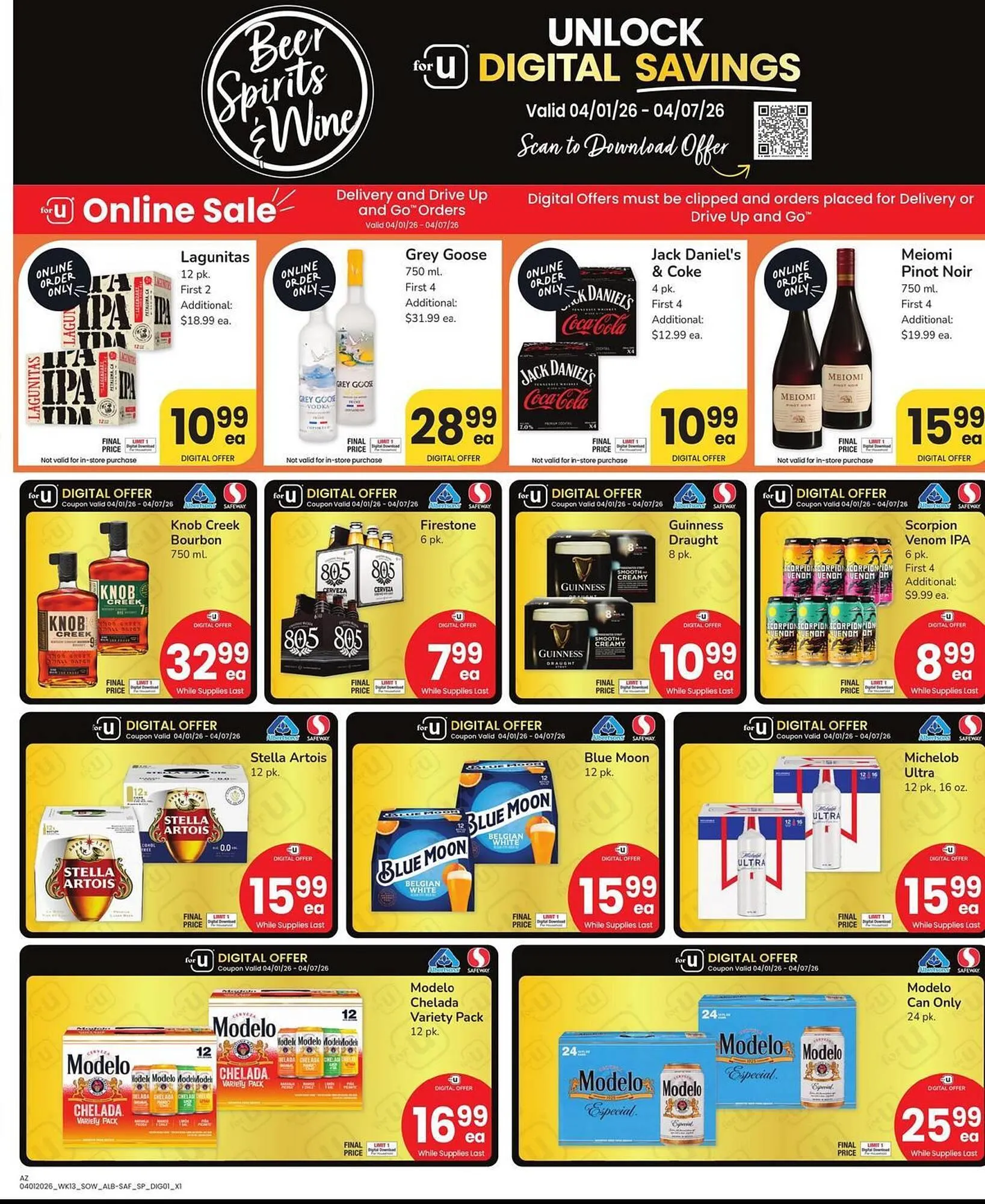 Weekly promotion Safeway weekly ad spanning from April 1 to April 7 2026 - Page 8 for Catalogue 365