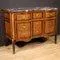Antique French Inlaid Dresser with Marble Top, 1870
