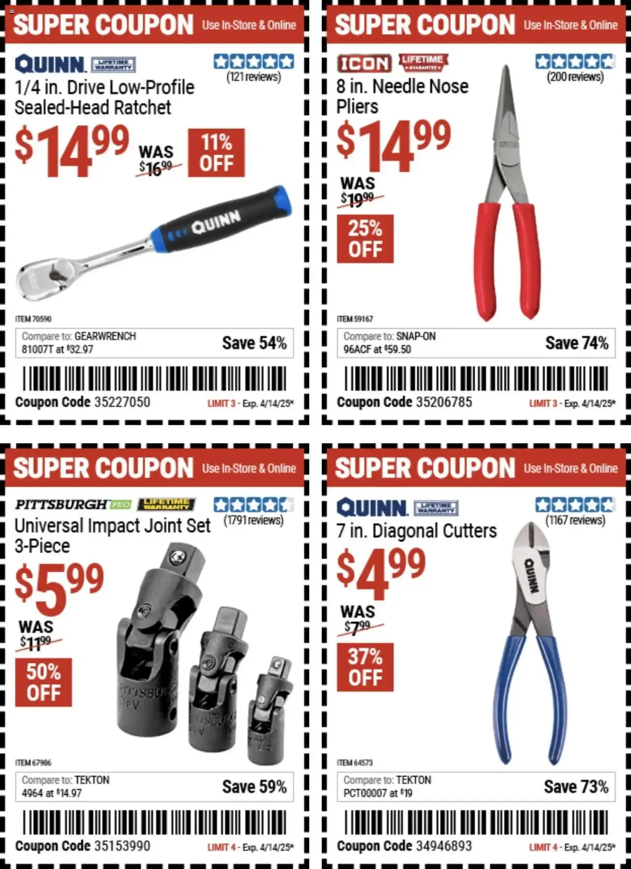 Weekly ad Harbor Freight Spring Coupons from March 24 to April 14 2025 - Page 7