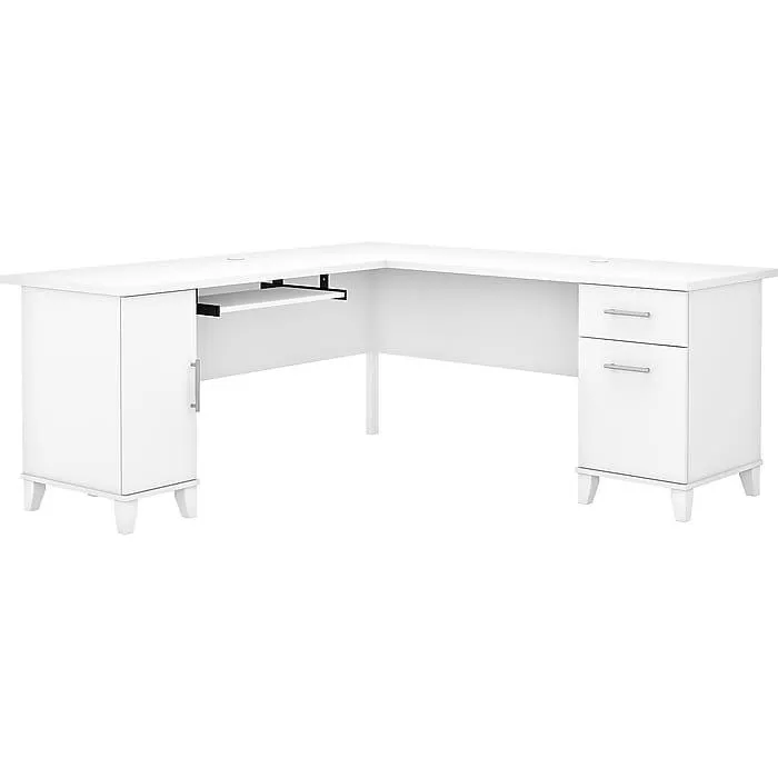 Bush Furniture Somerset 72"W L Shaped Desk with Storage,