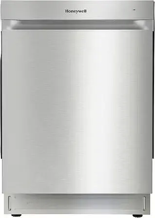 Honeywell 24 Inch Dishwasher with 12 Place settings, 7 Washing Cycles, Stainless Steel and Plastic Tub, UL/Energy Star- Stainless Steel