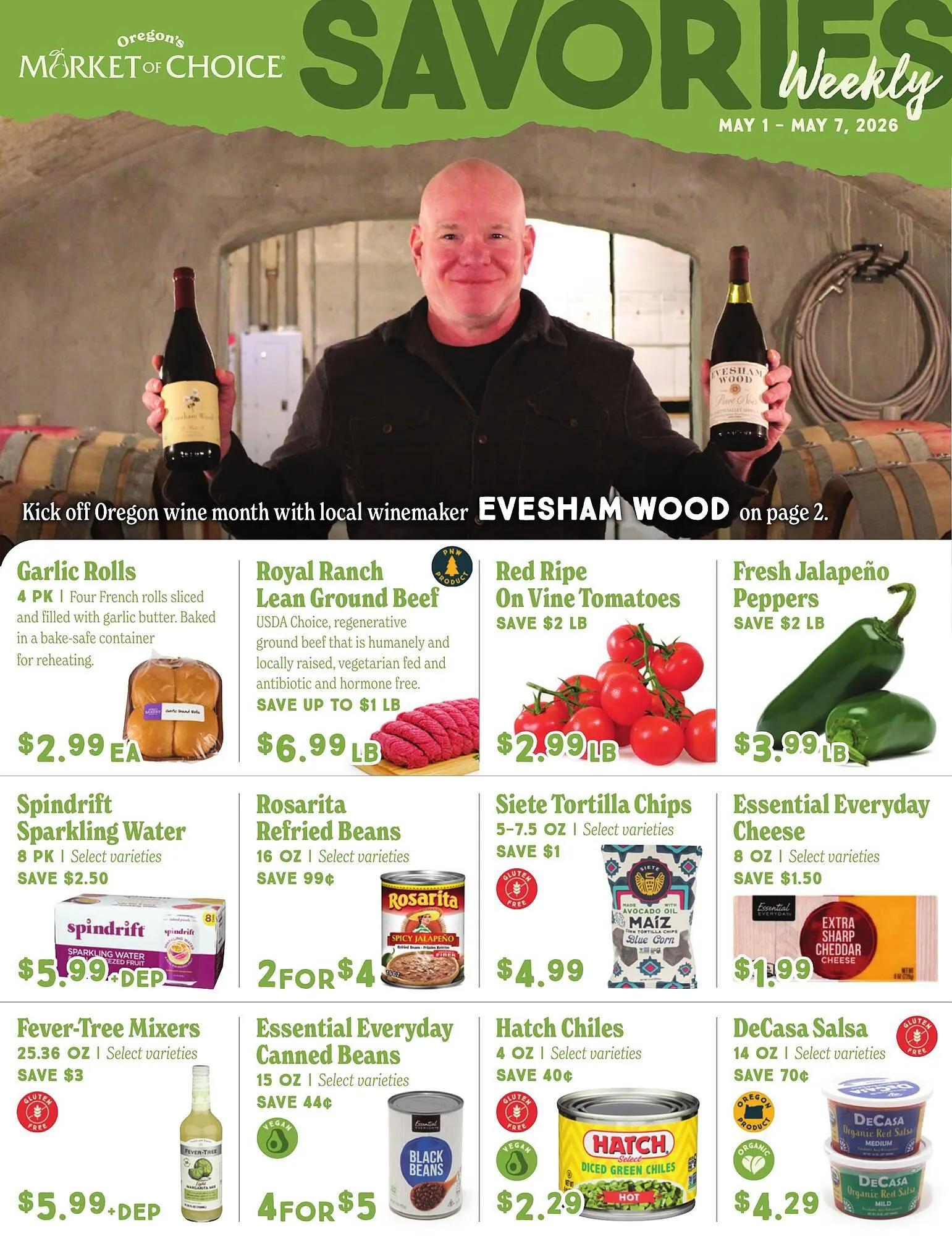 Weekly promotion Market of Choice weekly ad spanning from May 1 to May 7 2026 - Page 1 for Catalogue 365