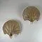 Vintage Shell Wall Lights in Glass Paste, 1950s, Set of 2