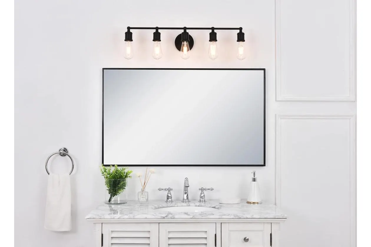 Serif 5 Light Black Wall Sconce