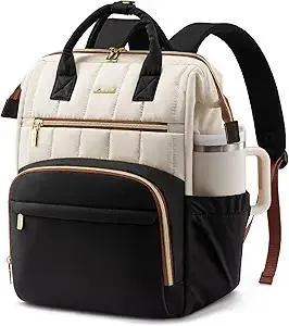 LOVEVOOK Puffer Backpack Purse for Women with 15.6 Inch Laptop Pocket, Nurse Teacher Work Bags for Gifts, Personal Item Travel Bag for College School, Cute Student Bookbag for Teen Girls Waterproof