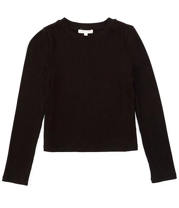 Big Girls Long Sleeve Ribbed T-Shirt