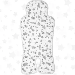 Pinkunn Gel Car Seat Baby Cooling Pad for Summer Breathable Stroller Cooler Pad Multifunctional Carseat Cooling Mat for Baby Child Dining Chair Safety Seat Stroller(Gray,Star)