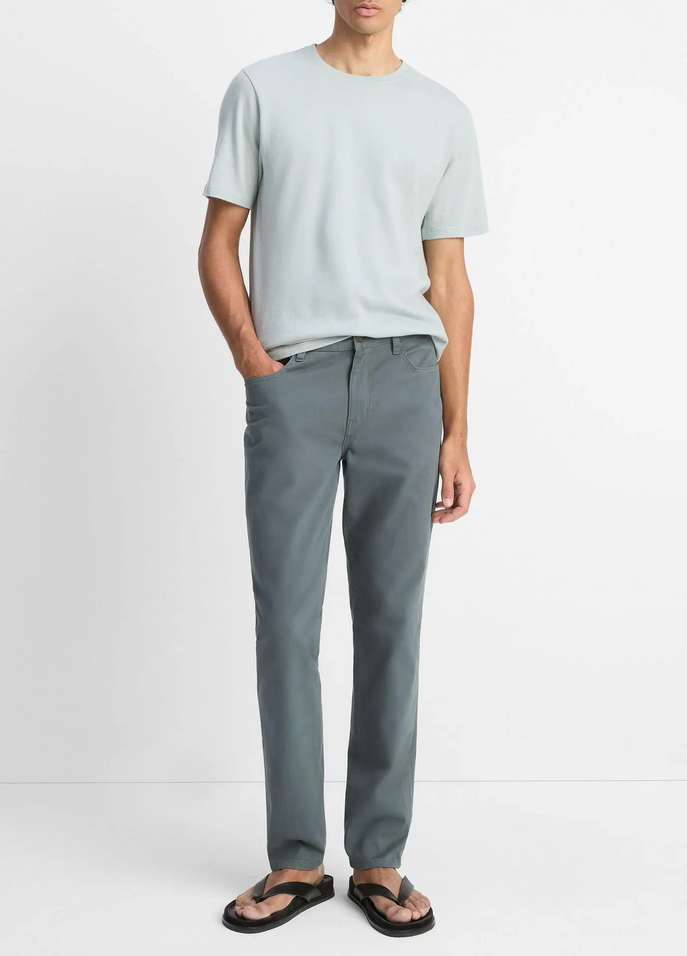 Dylan Slim 5-Pocket Peached Stretch-Cotton Pant