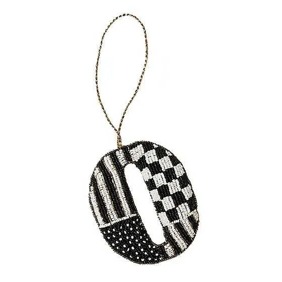 Monogram Beaded "O" Ornament