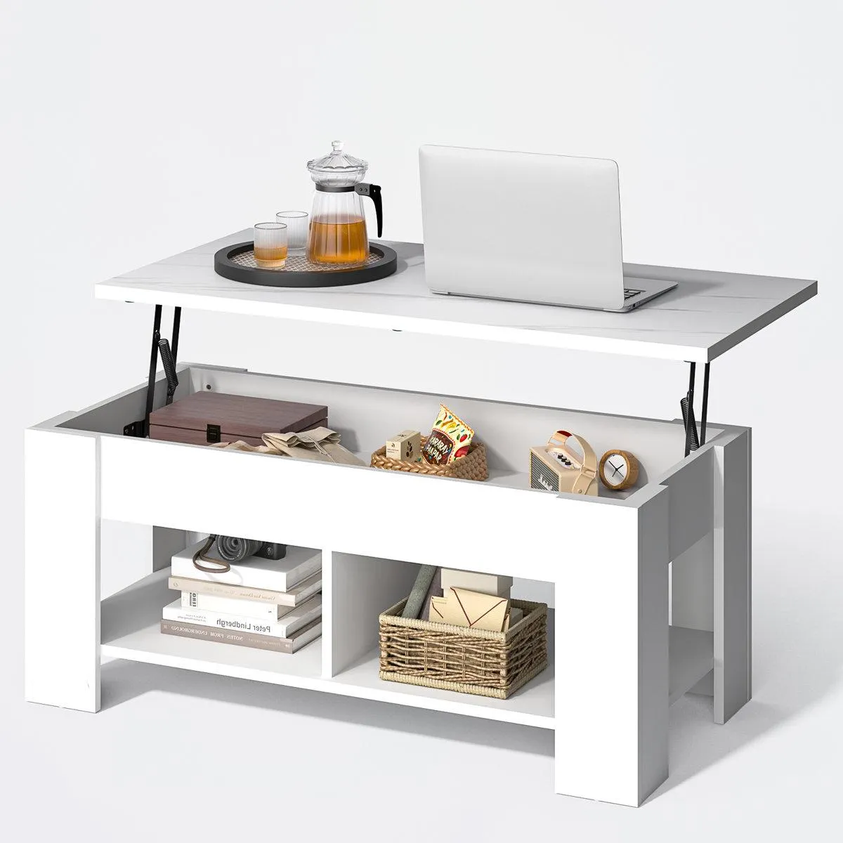 Sparta Lift Top Extendable Coffee Table With Storage
