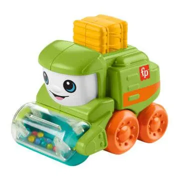 Fisher-Price Rollin’ Tractor Push-Along Toy Vehicle For infants With Fine Motor Activities