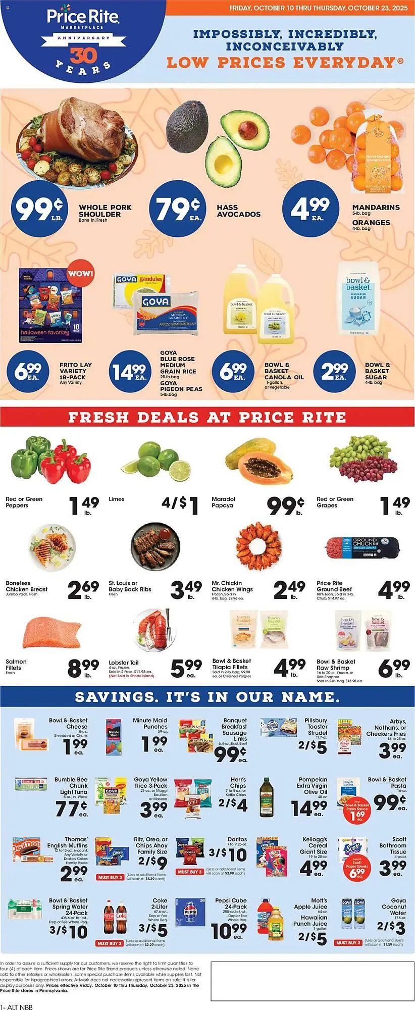 Weekly ad Price Rite circular from October 10 to October 23 2025 - Page 1