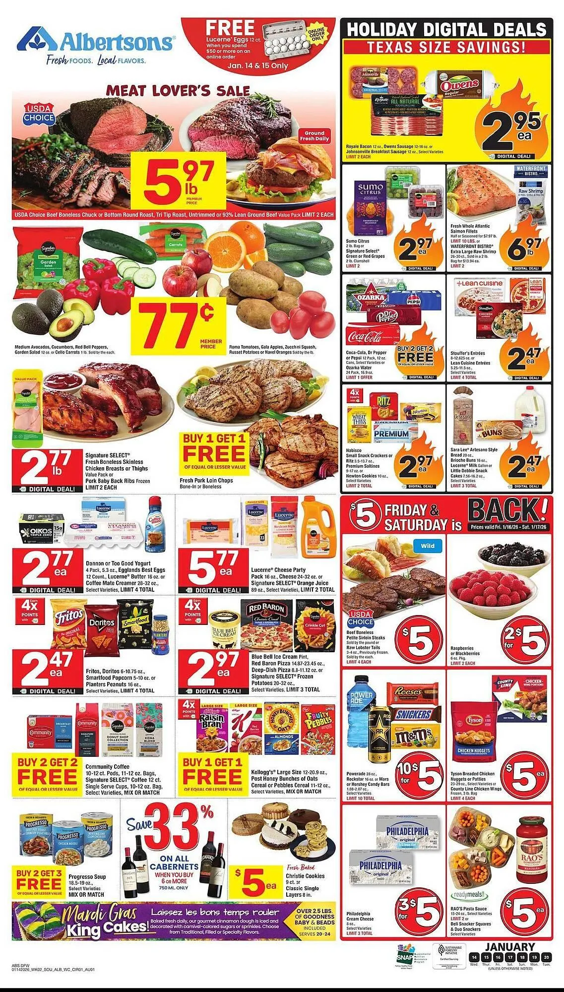 Weekly ad Albertsons weekly ad from January 14 to January 20 2026 - Page 1