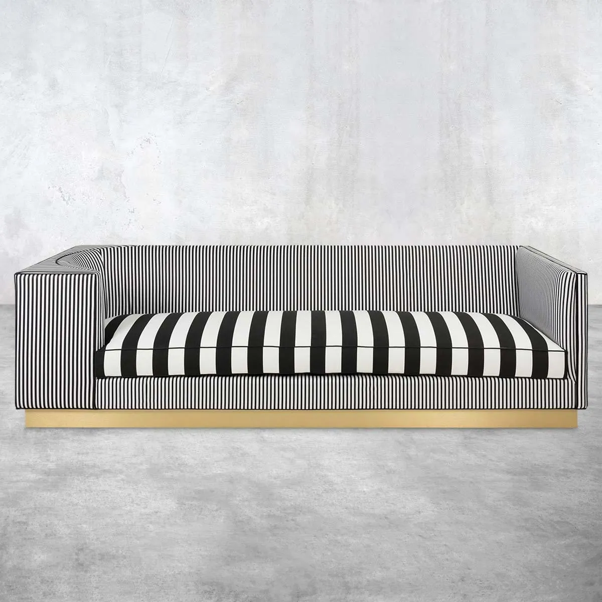 Goldfinger Sofa in Black and White Stripes
