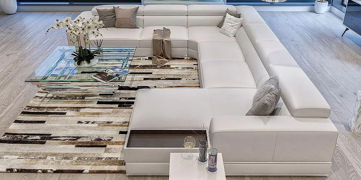 Lorenzo Extended Left Sectional Sofa White