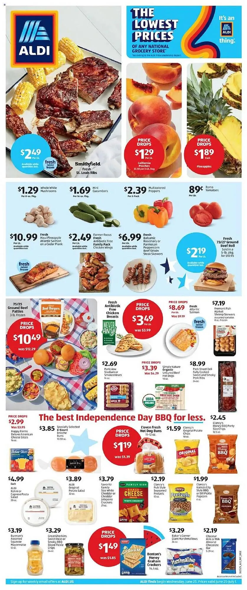 Weekly ad Aldi Weekly Ad from June 25 to July 2 2025 - Page 1