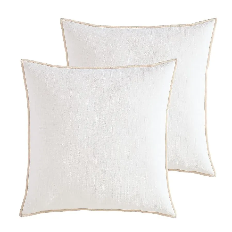 Origin 21 2 -Piece 20-in x 20-in Cream Square Indoor Decorative Pillow