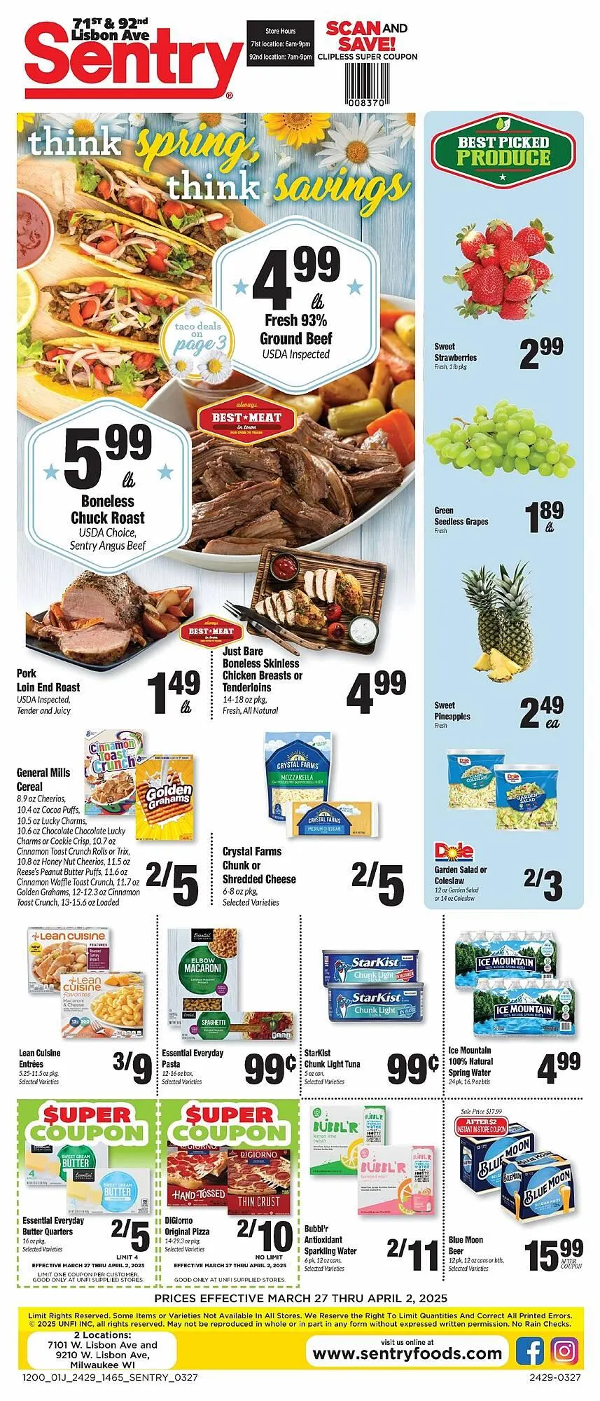 Weekly ad Sentry Weekly Ad from March 27 to April 2 2025 - Page 1