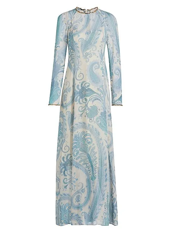 Illuminate Paisley Sheath Maxi Dress