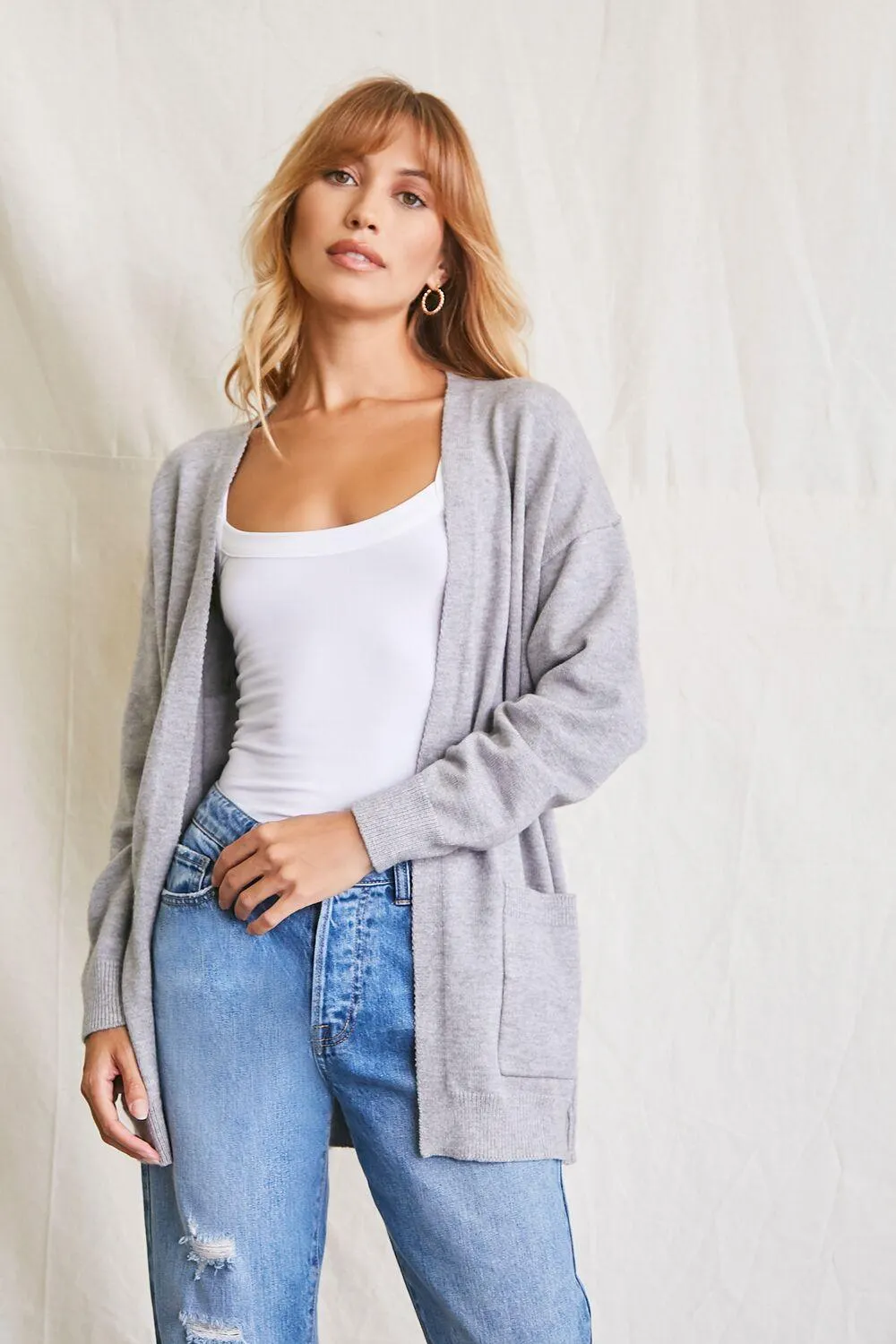 Patch-Pocket Cardigan Sweater
