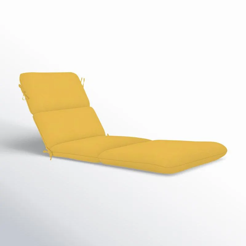 Ashok Lisle Casual Cushion Solid Sunbrella® Fabric 1-Piece Outdoor Chaise Cushion, 22.5"W x 74"L