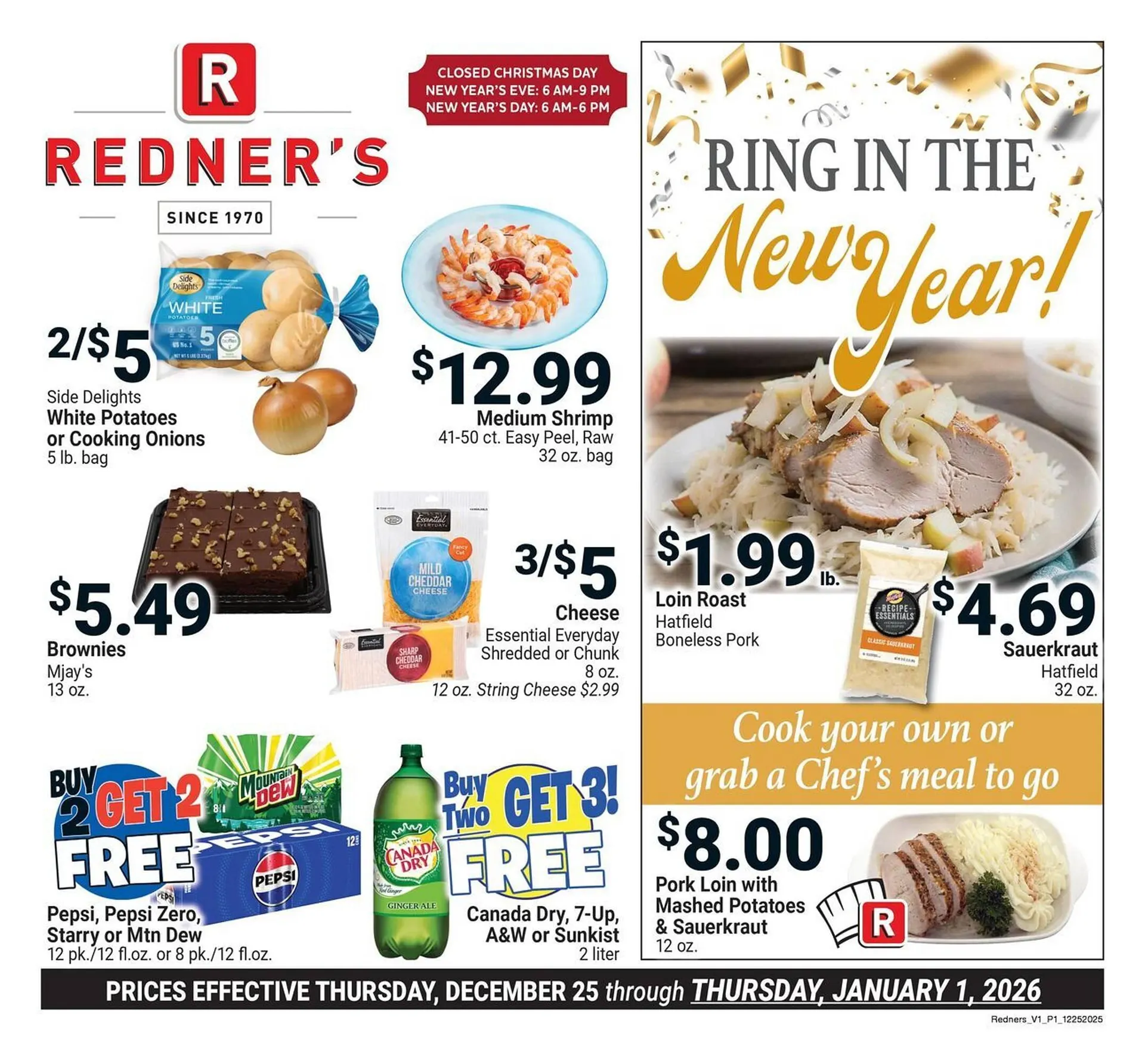 Weekly ad Redner's Warehouse weekly ad from December 25 to January 1 2026 - Page 1