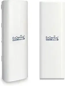 EnGenius ENH500-AX KIT 5GHz Wi-Fi 6 (802.11ax) 2x2 Outdoor Wireless Bridge, up to 1,200 Mbps, high 26 dBm Transmit Power, high gain 16 dBi Integrated Directional Antenna, IP55-rated (2-Pack)
