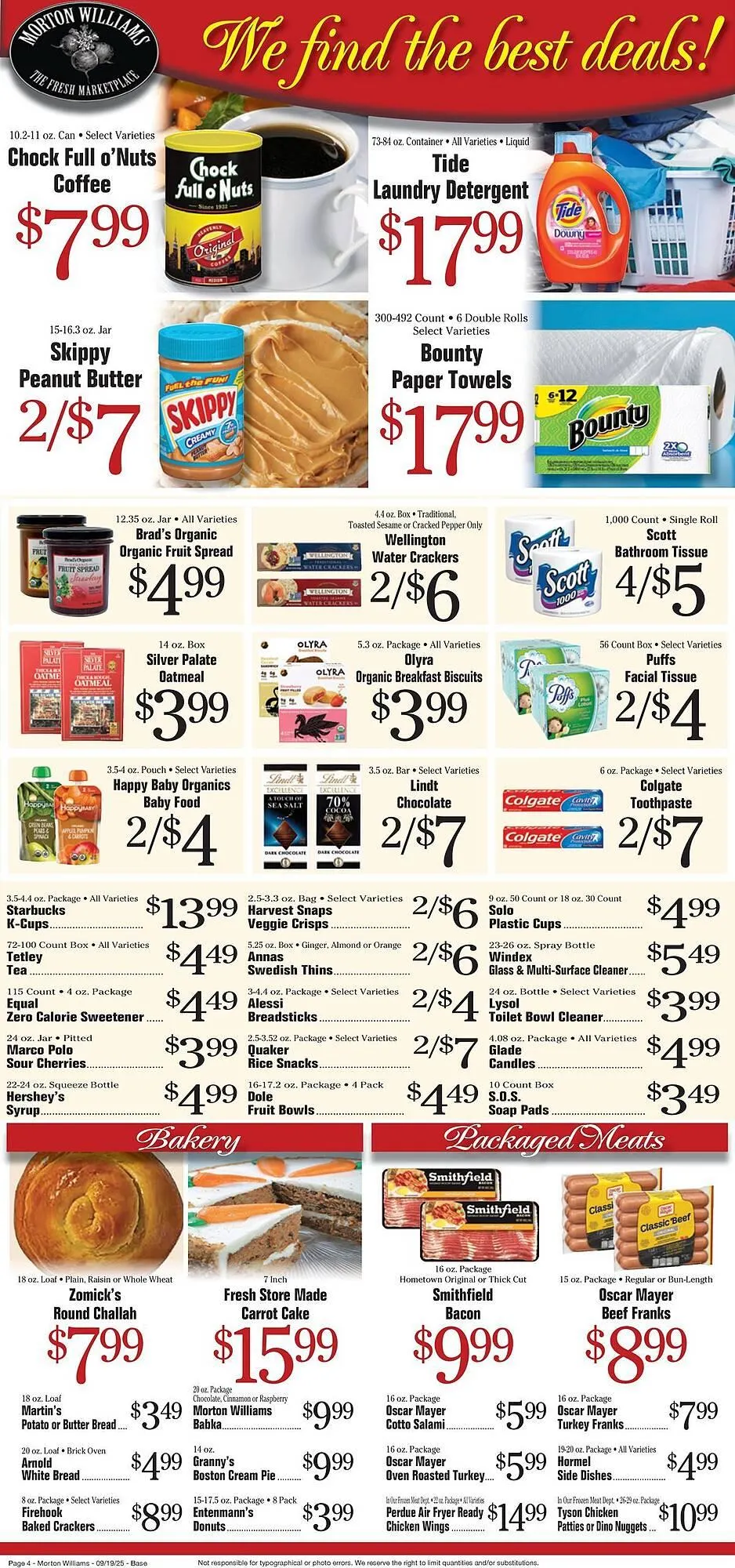 Weekly promotion Morton Williams weekly ad spanning from September 19 to September 25 2025 - Page 4 for Catalogue 365