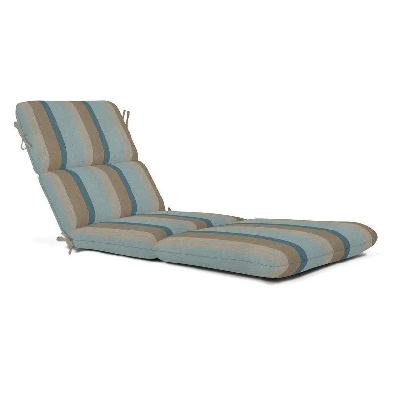 Atyanna Sunbrella 74" Striped Chaise Lounge Cushion