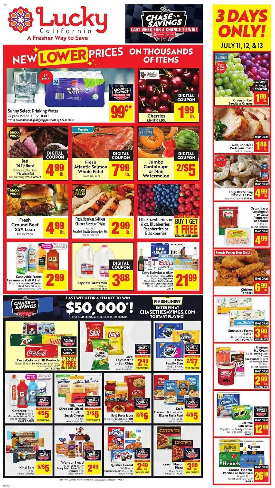 Weekly ad Lucky Supermarkets Weekly Ad from July 9 to July 16 2025 - Page 1