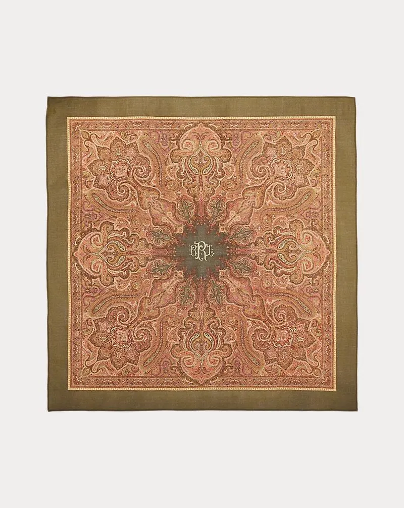 Paisley Wool Gauze Scarf