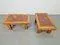 Brutalist Oak Side Table with Terracotta Tiles, 1950s, Set of 2